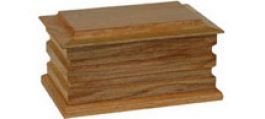 C. Solid oak Newmans casket
