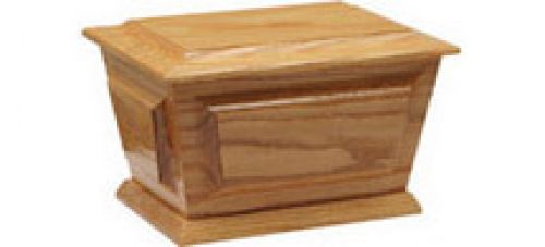 Click Here To Enlarge This Photo Of F. Solid oak Vantage casket