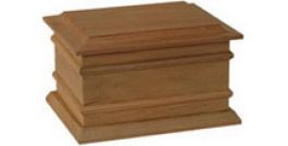 H. Solid lined oak 3/4 continuous panel sided casket