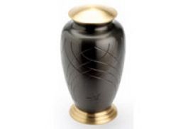Large Brass Urn 10 Rochester Black