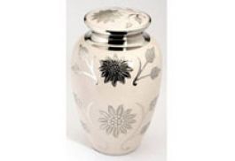 Large Brass Urn Brampton White
