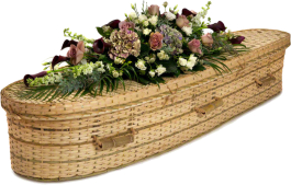 Teardrop bamboo coffin