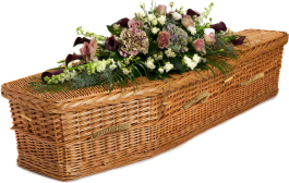 Traditional shape willow coffin